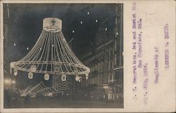 Knights Templar Lights Above Street at 3rd and Market Postcard