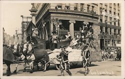 Columbus Float in Parade Postcard