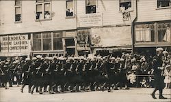 Soldiers Marching in Parade Postcard