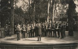 Singing Group Singing in Park Postcard