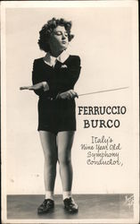 Ferruccio Burco Italy's Nine Year Old Symphony Conductor Postcard