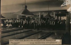 Bowling Alley at 115 Powell St. Postcard