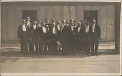 Group of Men in Tuxedos Postcard