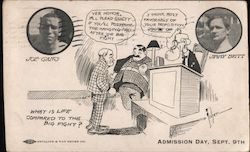 1907 Joe Gans Jimmy Britt Boxing Fight Admission Day, Sept. 9th Postcard