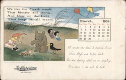 The Emporium - March 1909 Calendar Postcard