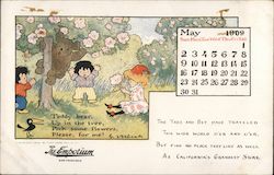 May 1909 The Emporium Calendar Postcard