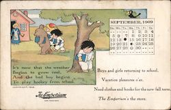 September 1909 Back to School Shopping at the Emporium Postcard