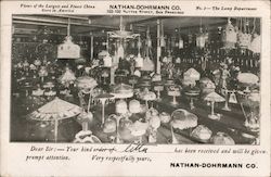 Nathan-Dohrmann Co. Lamp Department Postcard
