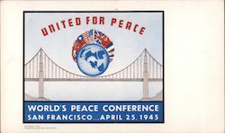 United For Peace - World's Peace Conference Postcard