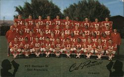 San Francisco 49ers 1961 Schedule Postcard