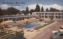 The Greenbrier Motor Hotel Sacramento, CA Postcard Postcard Postcard