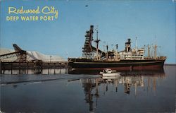 Redwood City Deep Water Port Postcard