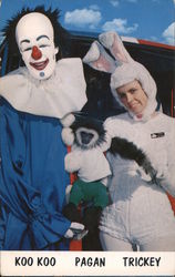 Koo Koo Clown, Pagan Monkey & Trickey Clown Palo Alto, CA Postcard Postcard Postcard