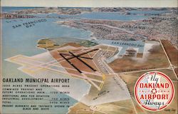 Oakland Municipal Airport. Fly Oakland California Airport Always Postcard