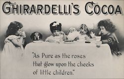 Ghirardelli's Cocoa "As Pure as the Roses that Glow Upon the Cheeks of Little Children" Ghirardelli Square 900 North Point Postcard