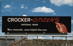 Crocker-Citizens National Bank- Now Statewide...More Helpful Than Ever San Francisco, CA Postcard Postcard Postcard