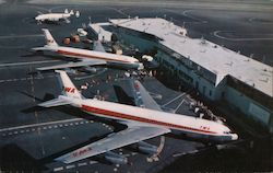 Two Jet 707's at San Francisco International Airport California Postcard Postcard Postcard