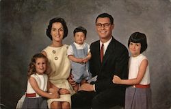 George Moscone, Candidate SF Board of Supervisors and Family Postcard