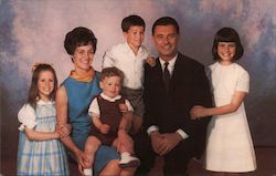 George Moscone, Candidate State Senate (10th District) and Family Postcard
