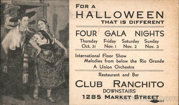 Halloween at Club Ranchito San Francisco California
