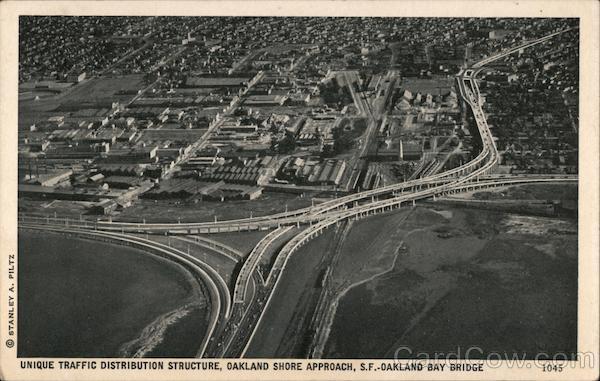 Oakland Shore Approach - Bay Bridge San Francisco California