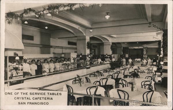 Crystal Cafeteria One of the Service Tables-Phelan Building 762 Market Street San Francisco California