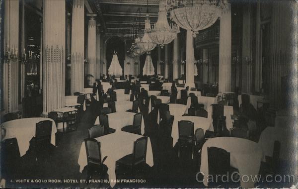 White & Gold Room Hotel St. Francis San Francisco California
