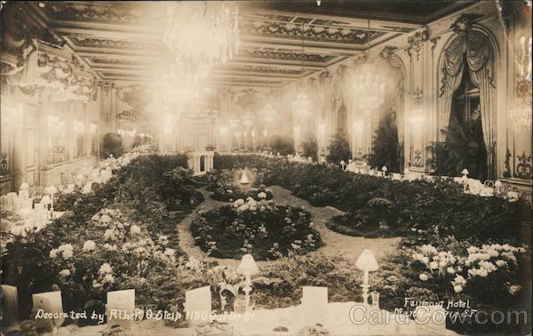 Fairmont Hotel March 23, 1912 Decorate by Albert O'Stein San Francisco California