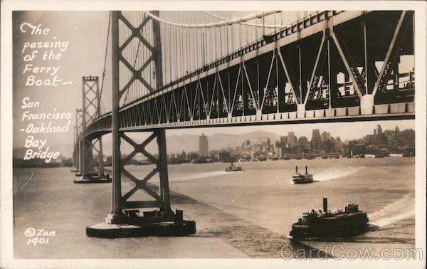 The Passing of the Ferry Boat - San Francisco - Oakland Bay Bridge California