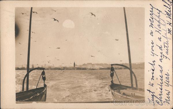 View of Embarcadero From Catamaran Boat San Francisco California