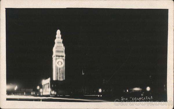 Ferry Building at Night San Francisco California