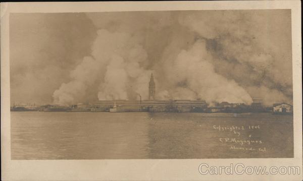 Ferry Building and Ferry Boats 1906 San Francisco California