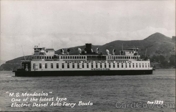M.S. Mendocino Ferry Southern Pacific Golden Gate Ferries, LTD. San Francisco California