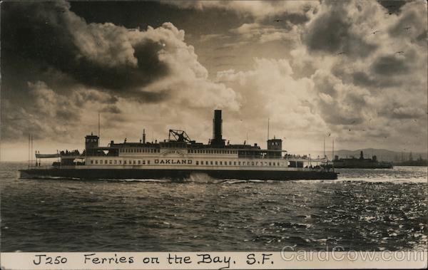 Ferries on the Bay Southern Pacific Oakland San Francisco California