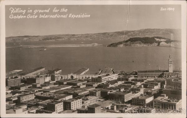 Filling in Ground for the Golden Gate International Exposition San Francisco California