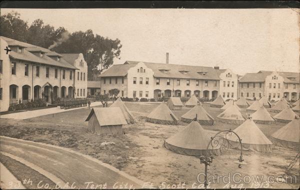 38th Co. Tent City, Fort Scott San Francisco California