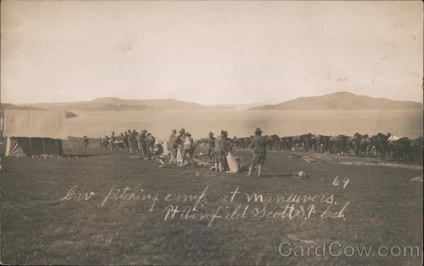 Presidio Pitching Camp at Maneuvers Fort Winfield Scott San Francisco California