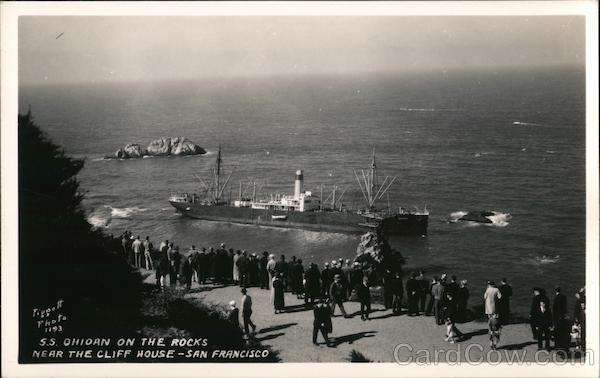 S.S. Ohiorn on the Rocks Near the Cliff House San Francisco California