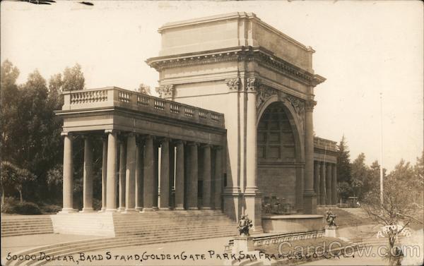 50,000 Dollar, Band Stand, Golden Gate Park San Francisco California