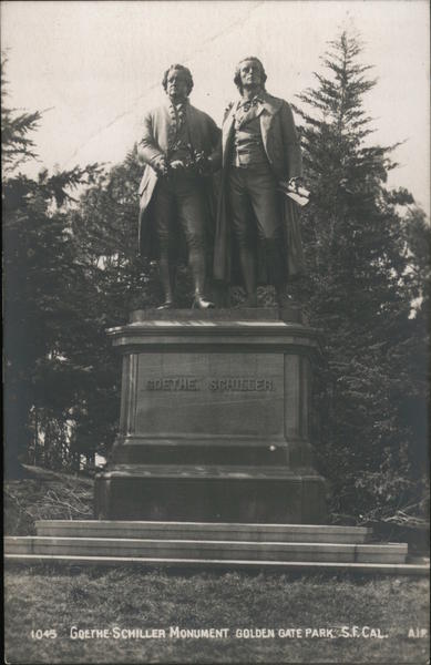 Goethe Schiller Monument Golden Gate Park San Francisco California