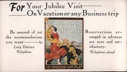 For Your Jubilee Visit on Vacation or any Business Trip California Diamond Jubilee San Francisco, CA Postcard Blotter Blotter