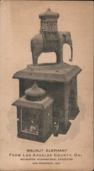 Mid-Winter Walnut Elephant from Los Angeles County, Cal. Trade Card