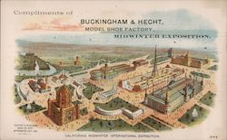 1894 Buckingham & Hecht, Model Shoe Factory, Midwinter Exposition San Francisco, CA Trade Card Trade Card Trade Card