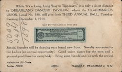 1914 Cigarmakers Union Local 188 Annual Ball Postcard