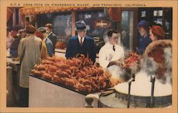 S.F. 5 Crab Pots on Fiisherman's Wharf Postcard
