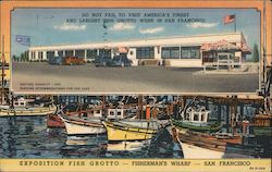 Expostion Fish Grotto -Fisherman's Wharf - San Francisco Postcard