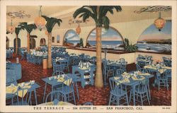 The Terrace Restaurant 334 Sutter St. San Francisco, Cal. Photograph Postcard