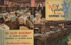 Meet Gloria at the Domino Club "An Alley Hideaway" Postcard