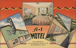 A-1 Motel San Francisco, CA Postcard Postcard Postcard