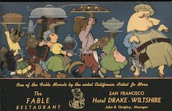 The Fable Restaurant in Hotel Drake-Wiltshire Postcard